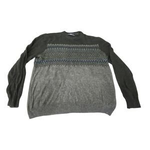VINEYARD VINES MENS FAIRISLE CREWNECK SWEATER Gray Size XXL